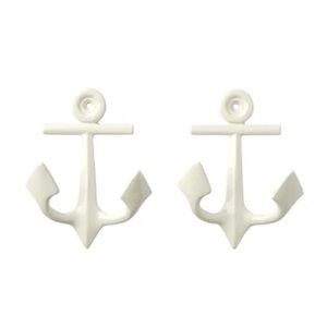 White Anchor Wall Decor (8 hooks)